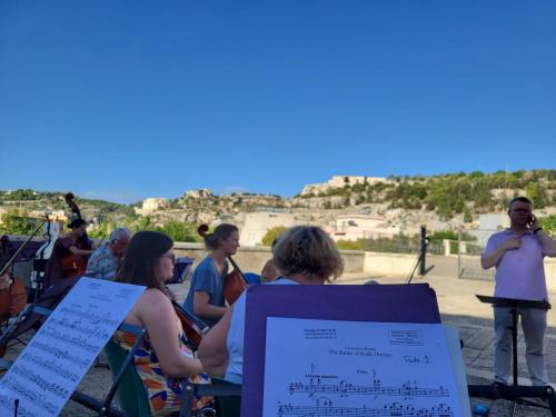 View from the orchestra in the Villa Penna courtyard