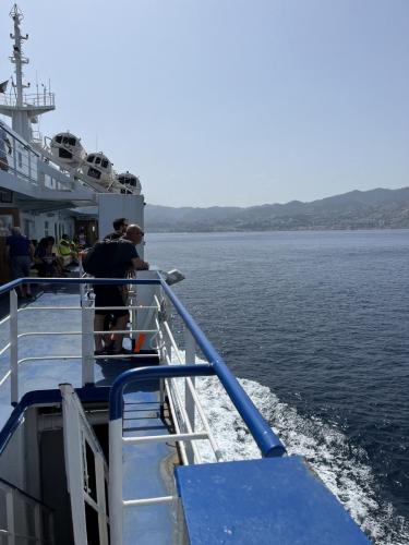 The ferry to Sicily from the mainland